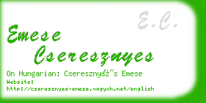 emese cseresznyes business card